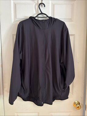 Old Navy Women's Black Hooded Lightweight Jacket Size 4X